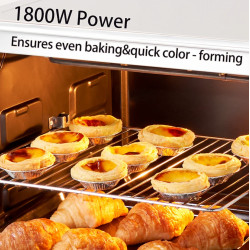 Four à pizza SUNATUR : cuisson par convection, capacité de 40 L